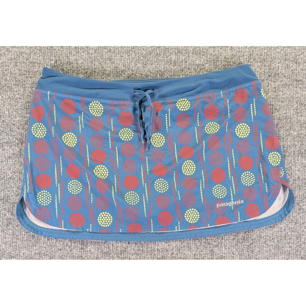 Patagonia Womens Strider Skirt Blue Geometric Dot Print Athletic Skort 23456SP14